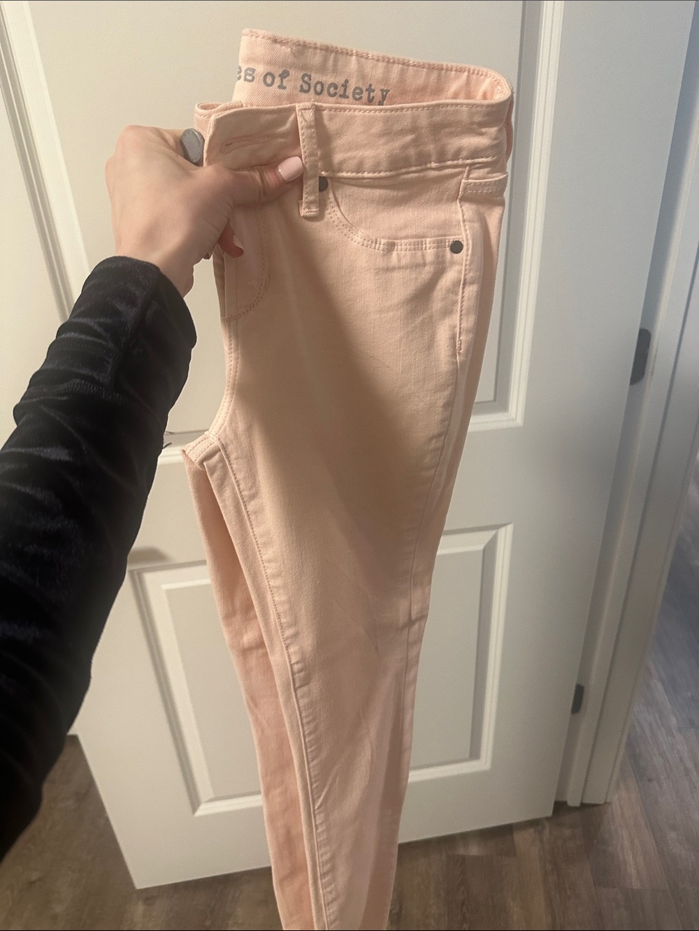 Articles Of Society Light Pink  Cropped Skinny Jeans